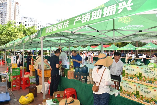 图为海南高院“迎端午·献爱心”消费助农大集市认购活动现场 黄叶华 摄